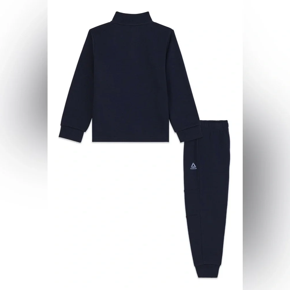 Reebok Toddler Unisex Half Zip Pullover and Jogger Set, 2 Piece - Picture 2 of 8